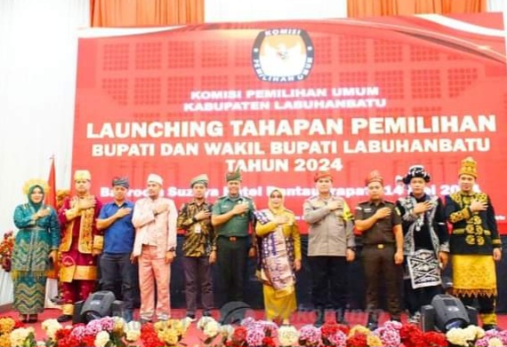 Hadiri Launching Tahapan Pilkada , PLT Bupati beserta Ketua KPU ' Berpesan Jaga Marwah Pilkada