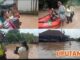 Ratusan Rumah Terendam Banjir, Polisi Evakuasi Bayi Berusia 2 Hari Saat Banjir Melanda Wilayah Batu Kuning OKU Sumsel