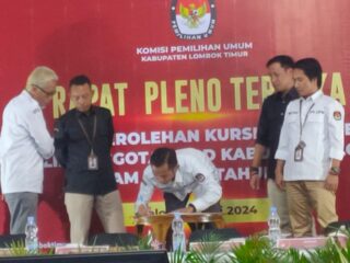KPU Lombok Timur. Rapat Pleno Penetapan Calon Terpilih Anggota DPRD II Lotim. Tahun 2024 - 2029.