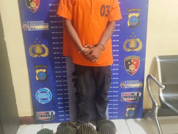 Pencuri Dinamo Kincir Diamankan Tim Reskrim Polsek Teluk Mengkudu di Ladang Cabai