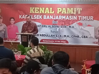 AKP Syuaib Abdullah,.S.I.K,.MH,.CPHR,.CBA Pimpin Kapolsek Banjarmasin Timur
