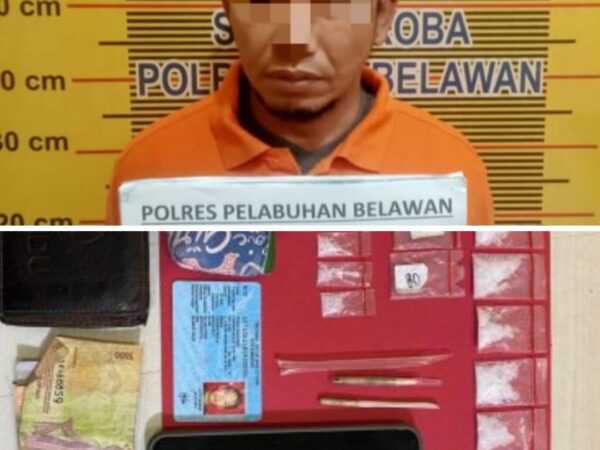 Sat Res Narkoba Polres Pelabuhan Belawan, Tangkap Teguh alias Begok Pengedar Shabu di Tanjung Mulia