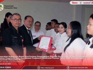 Pemkab Nias Serahkan SK PPPK Pada Jabatan Fungsional Guru Dan Kesehatan Formasi Tahun 2023