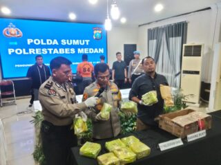 Polrestabes Medan Ringkus Komplotan Kurir Narkoba, 11 Kilogram Sabu disita