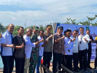 Wakapolres Langkat Hadiri Peresmian Klaster Tambak Udang Bantuan Kementerian Kelautan dan Perikanan di Desa Pasar Rawa