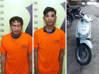 Dua Pelaku Pencuri Sepeda Motor  Ditangkap Polsek Selesai Polres Binjai