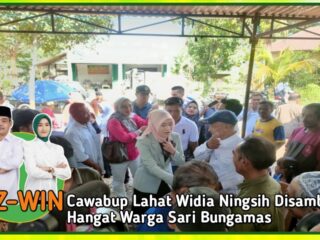 Cawabup Lahat Widia Ningsih Disambut Hangat Warga Sari Bungamas